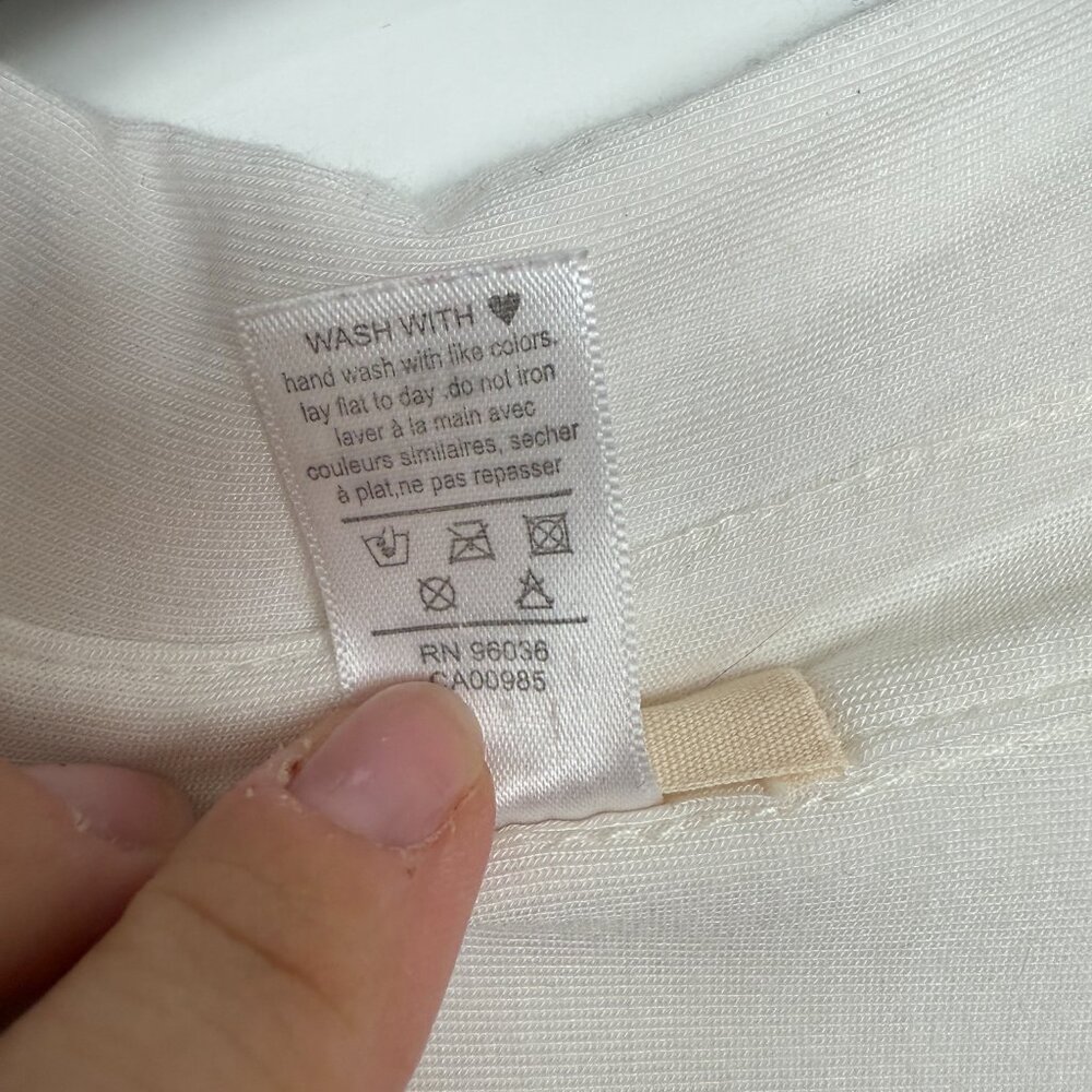 Eberjey Agnes‎ Short Sleeve Boyfriend Top Ivory Size Small - Picture 7 of 9